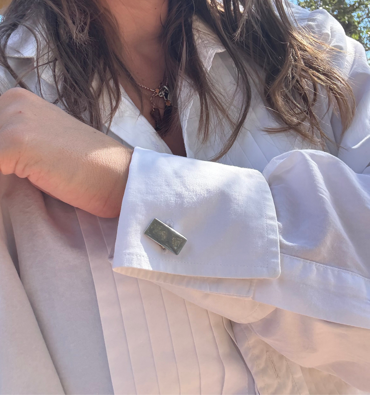 Minimalist Sterling Rectangular Cuff Links