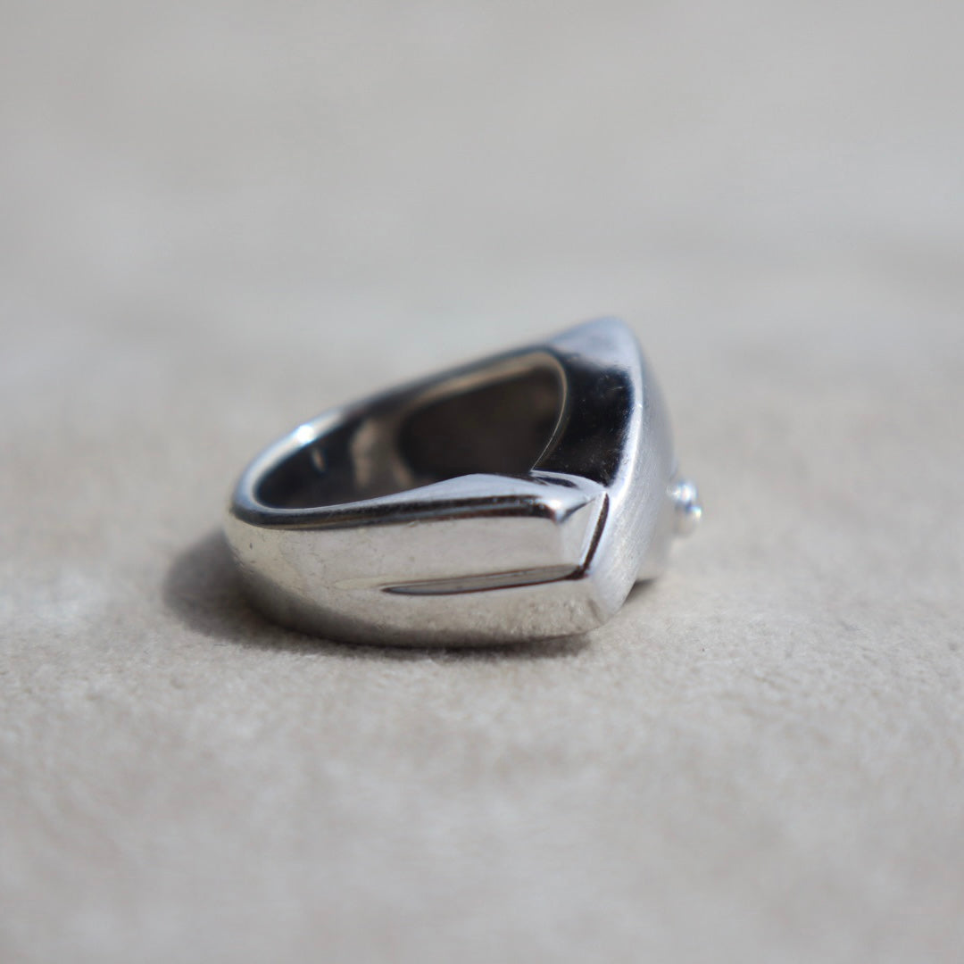 Chunky Modern Assymetrical X Ring