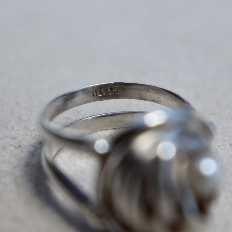 Nested Pearl Sterling Silver Ring