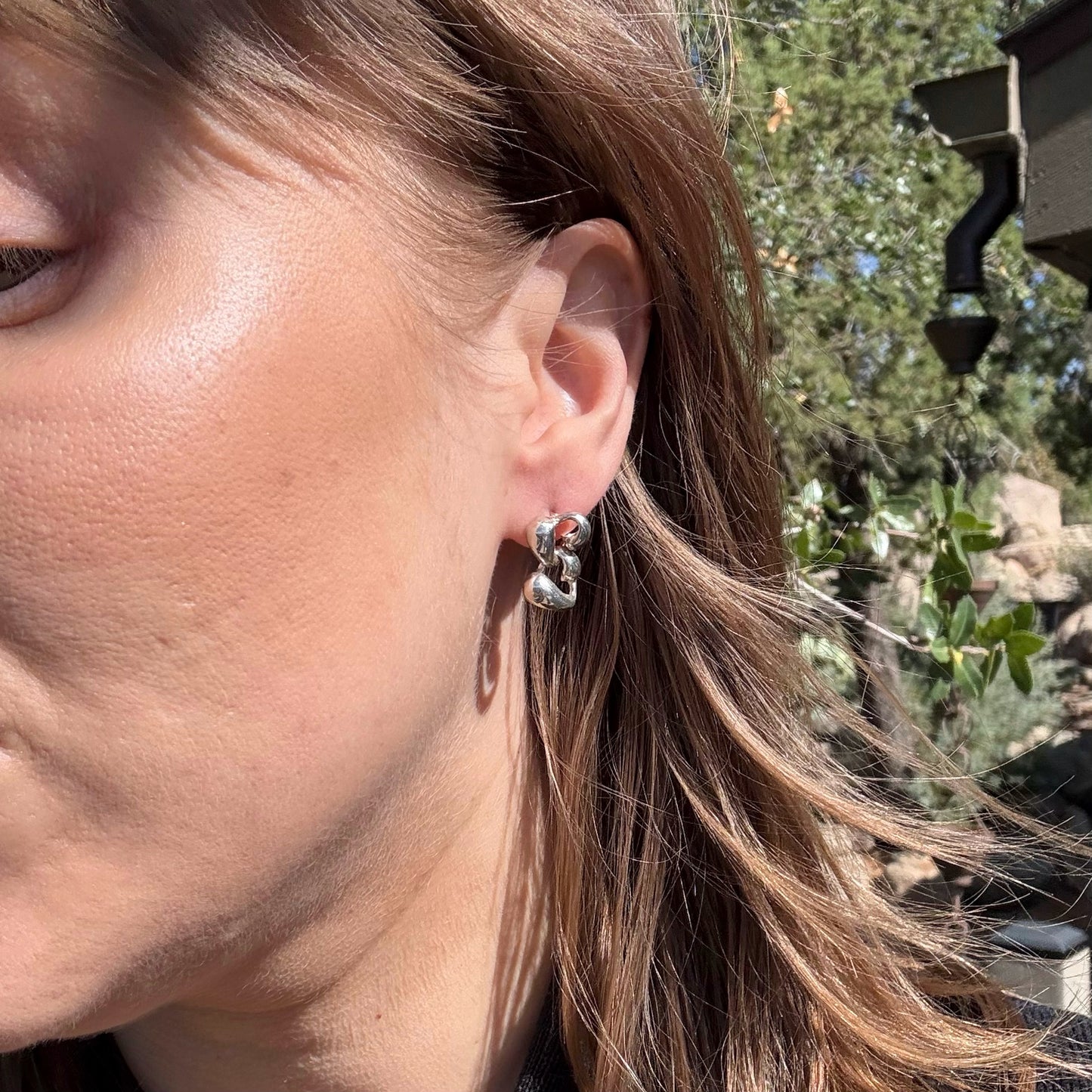 Modern Abstract Heart Earrings