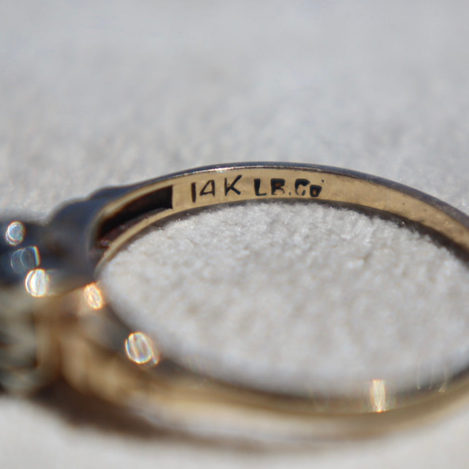 14k Gold Art Deco Diamond Ring
