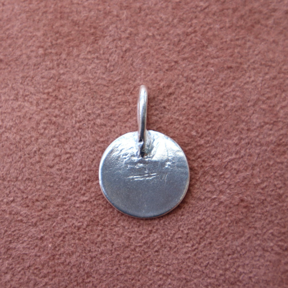 Sterling Silver Cancer Coin Pendant