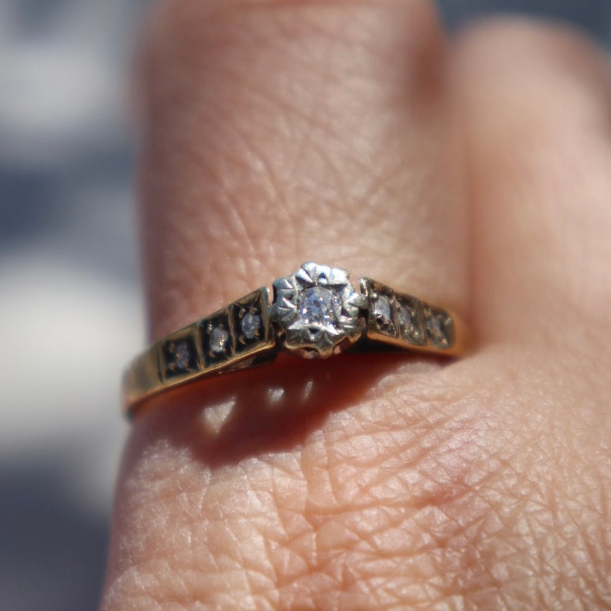 Architectural Diamond Ring