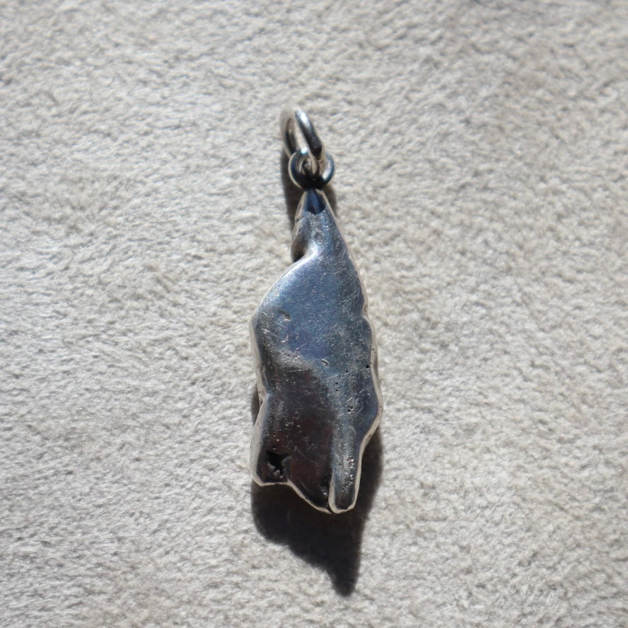 Brutalist Sterling Silver Nugget Pendant