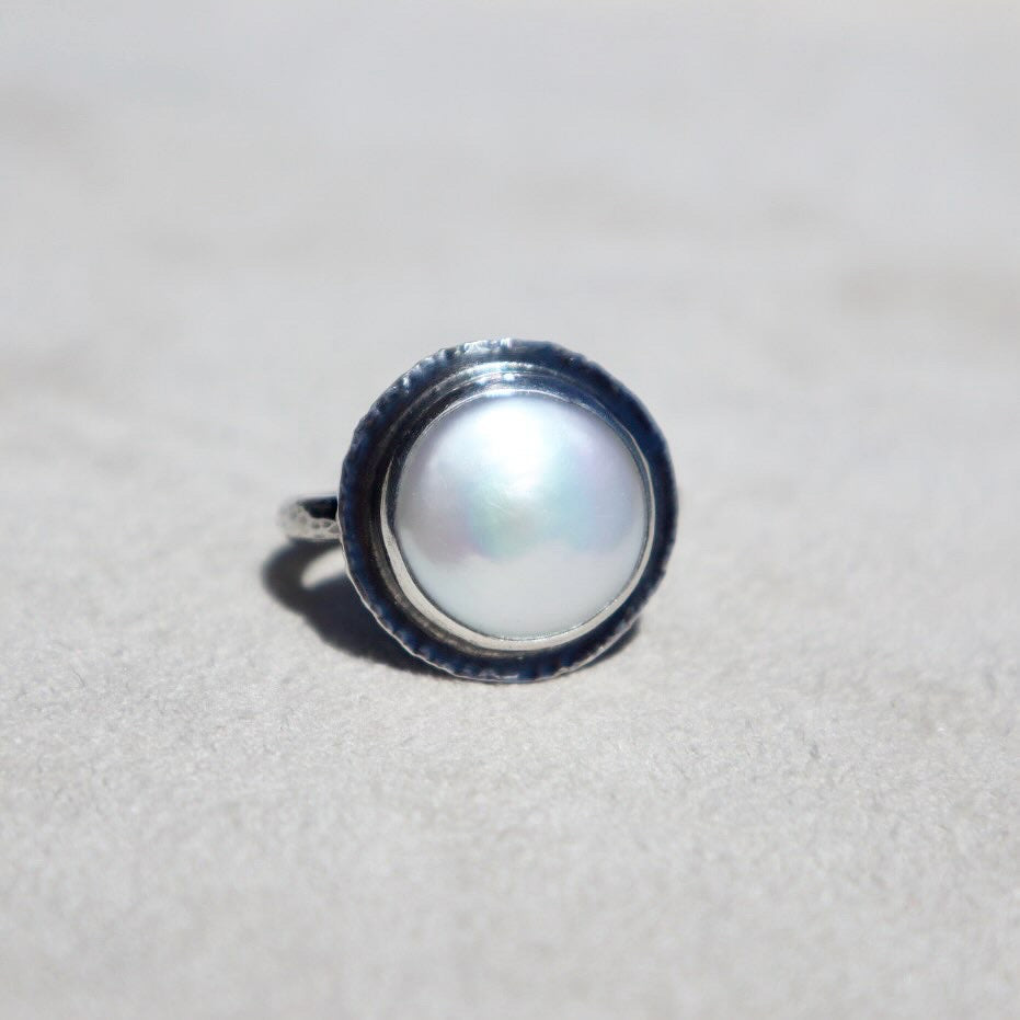 Large Mabe Pearl Ring