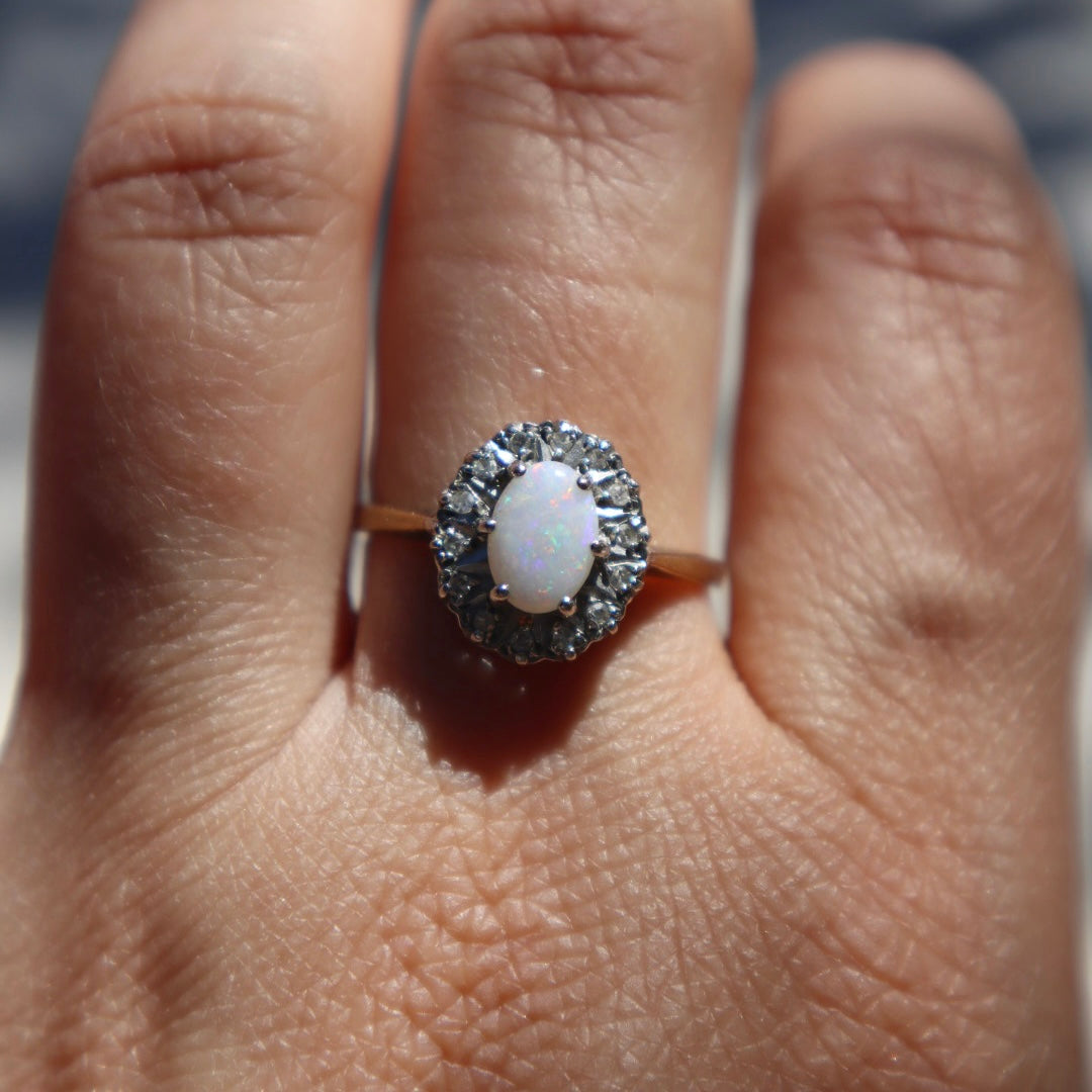 Opal + Diamond Cocktail Ring