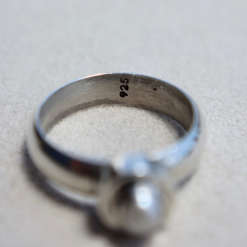 Artisan Made Pearl Solitaire Ring SZ 7