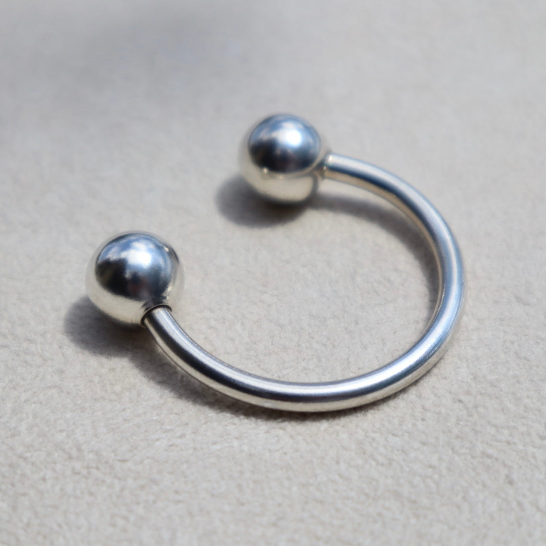 Sterling Horseshoe Keychain