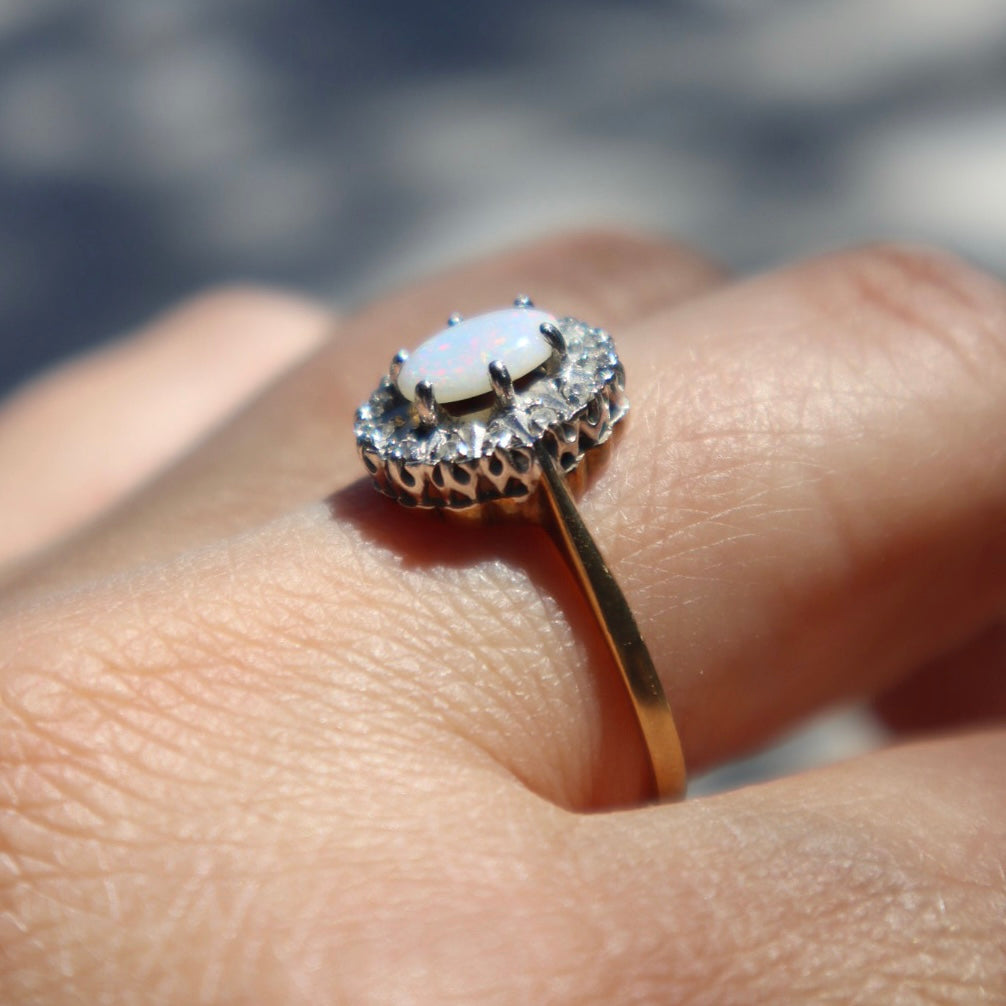 Opal + Diamond Cocktail Ring