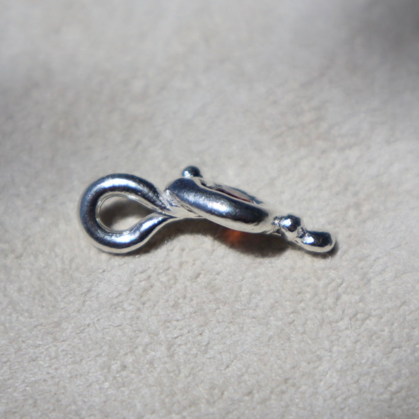 Freeform Garnet Teardrop Pendant