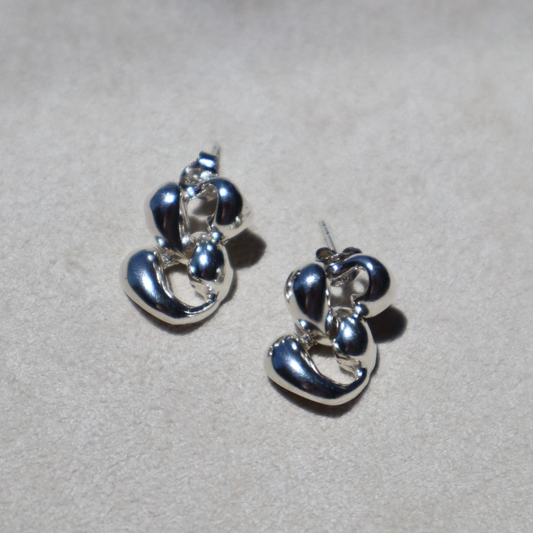 Modern Abstract Heart Earrings
