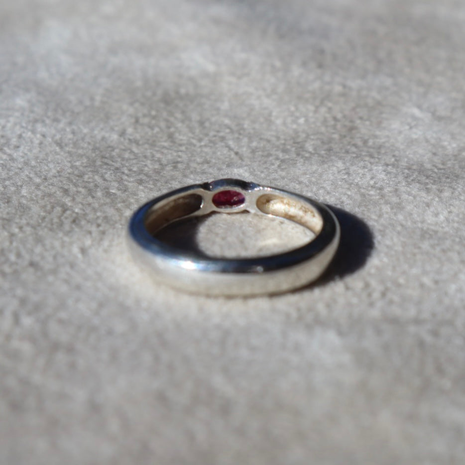 Minimalist Sterling Ruby Band