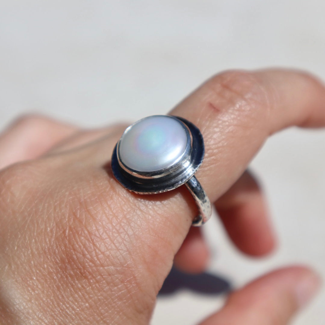 Large Mabe Pearl Ring