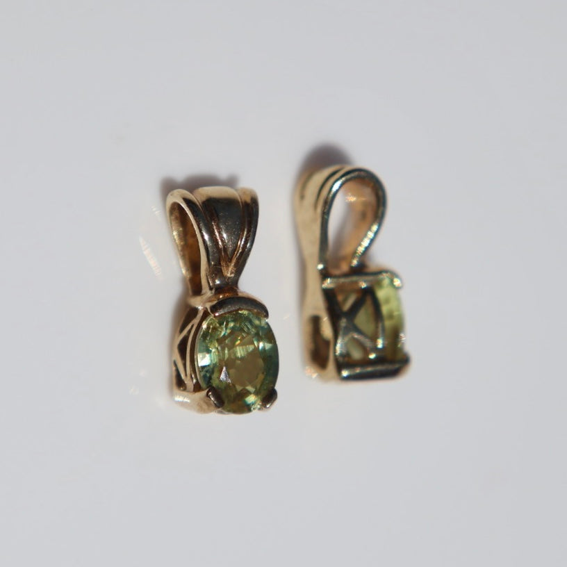 Petite Gold Peridot Pendant