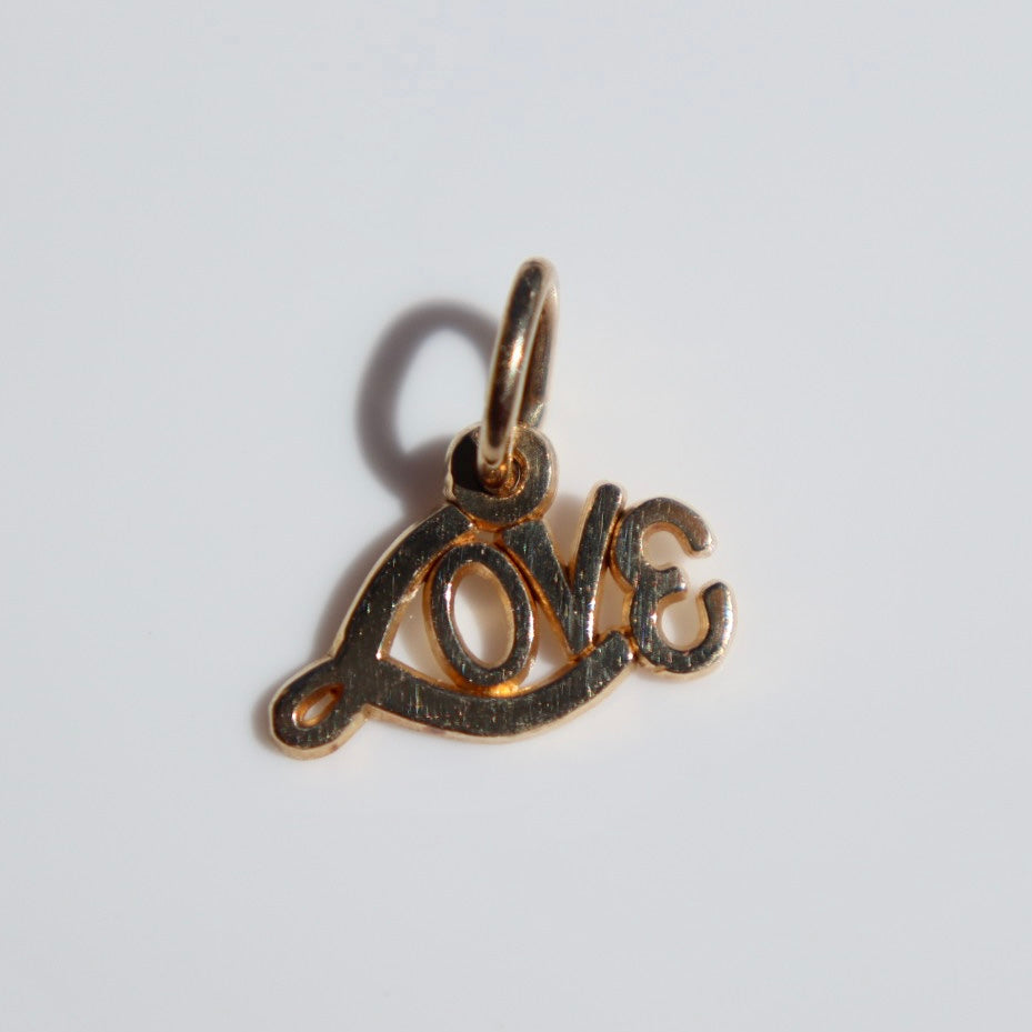 10k Cursive LOVE Charm