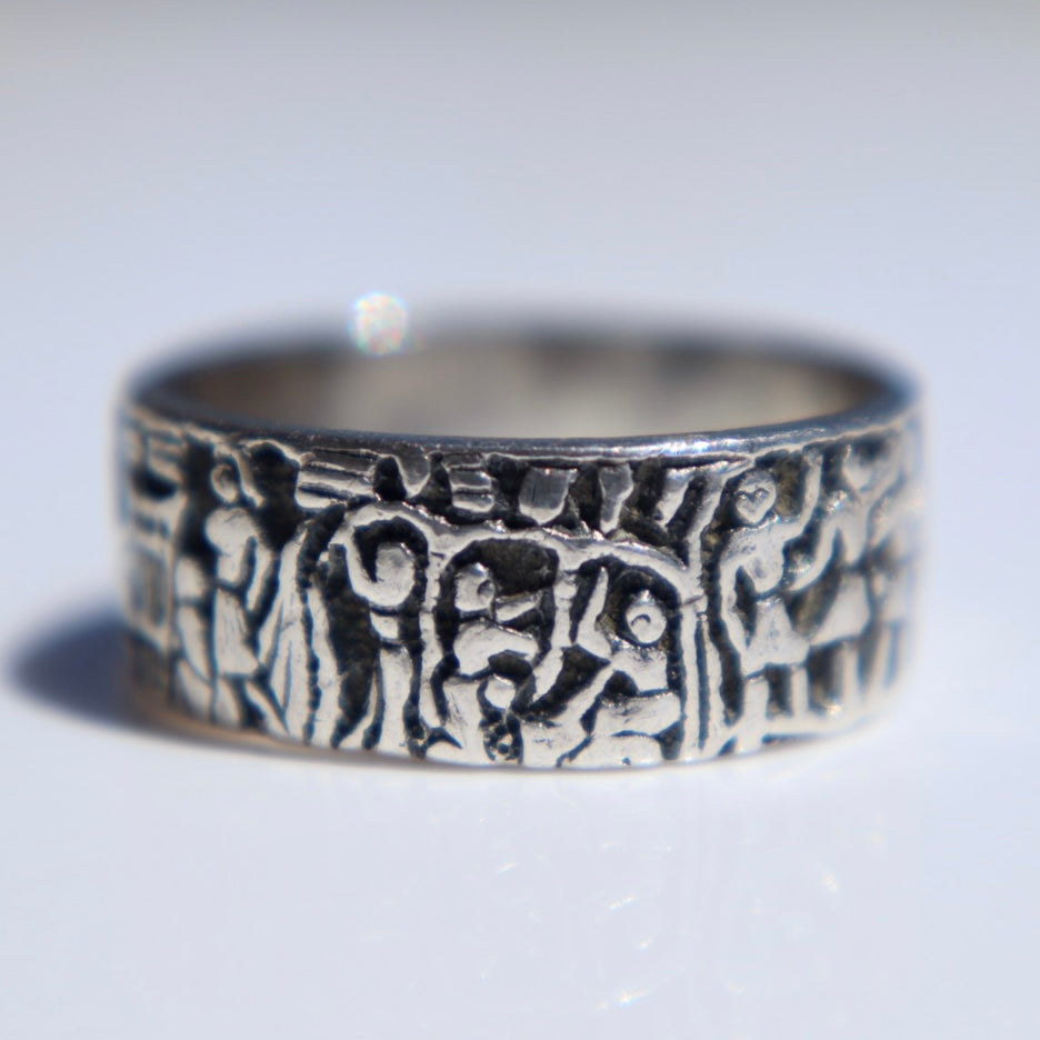 Handmade Greek Scene Ring