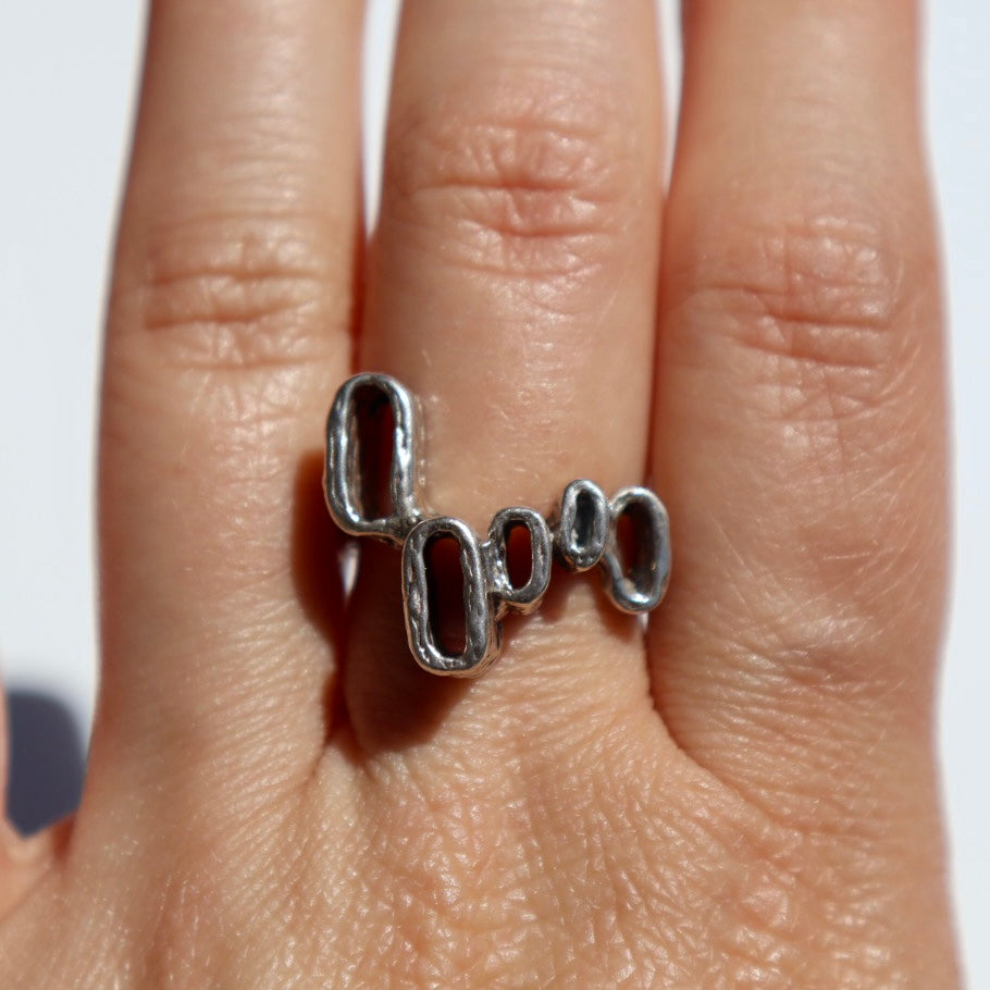 Sterling Silver Coral Reef Ring