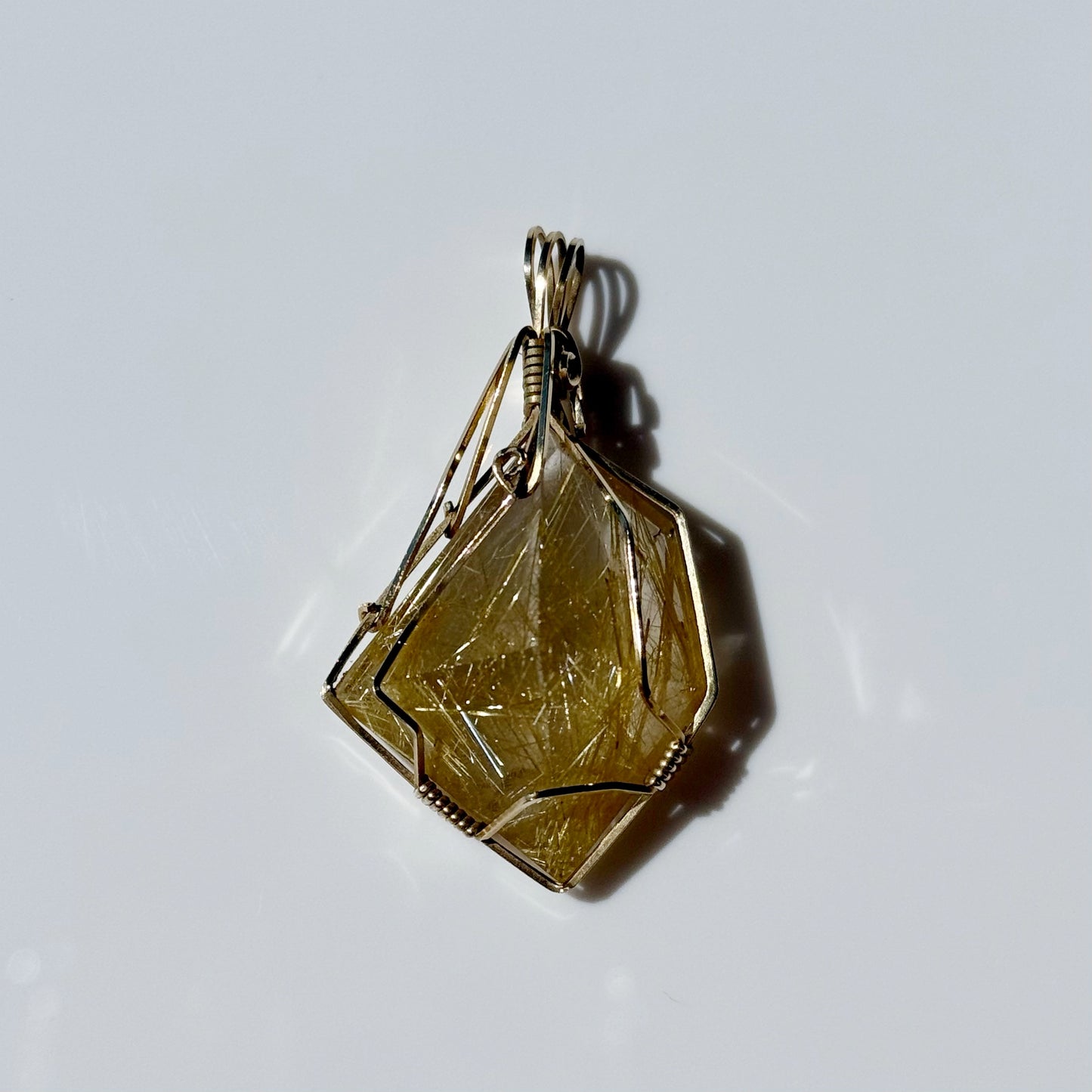 Gold Wire Wrapped Rutilated Quartz