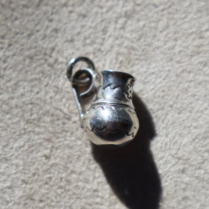 Sterling Silver Etched Pitcher Pendant
