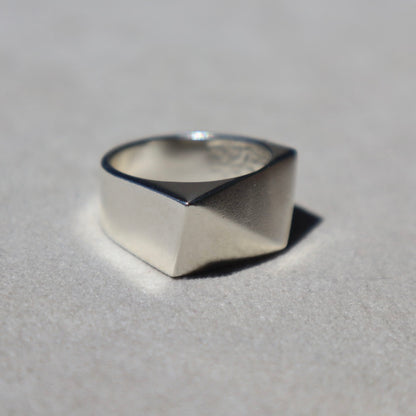Geometric Sterling Signet Ring