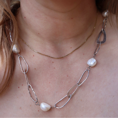 Artisan Sterling Pearl Necklace