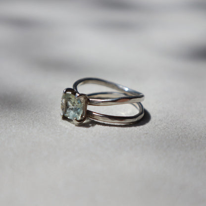 Modernist Prasiolite Ring