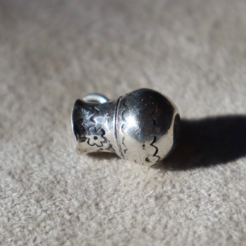 Sterling Silver Etched Pitcher Pendant