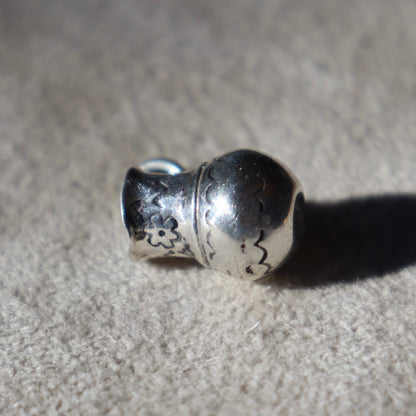Sterling Silver Etched Pitcher Pendant