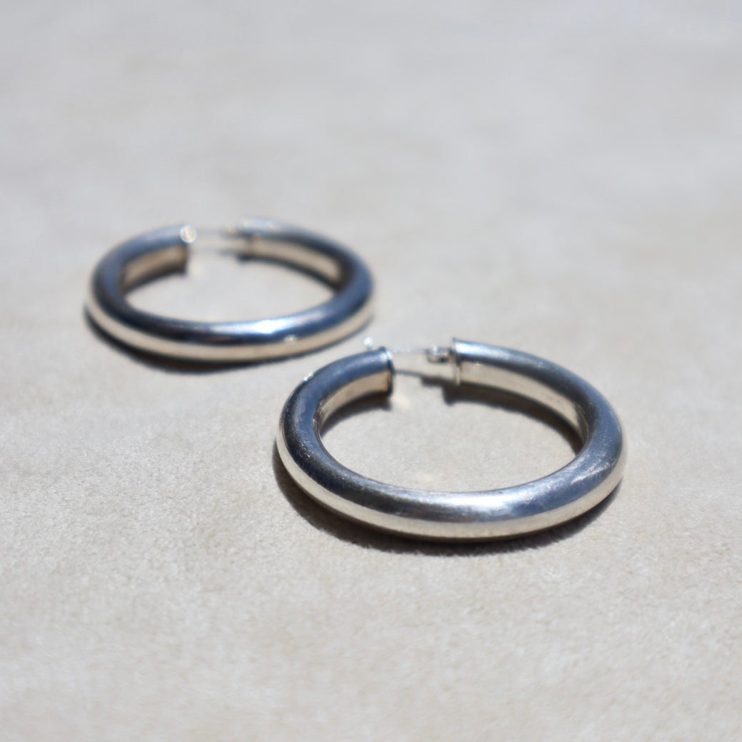 Classic Silver Hoops