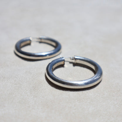Classic Silver Hoops