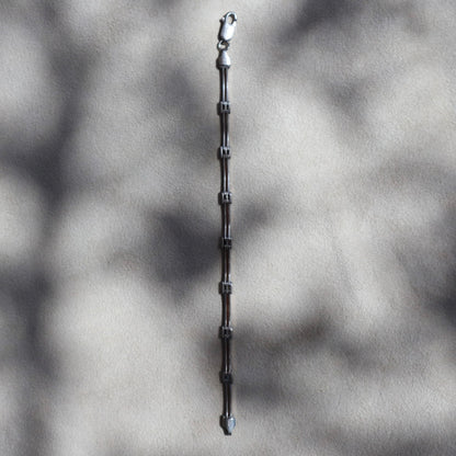 Sterling Silver Minimalist Bar Link Bracelet