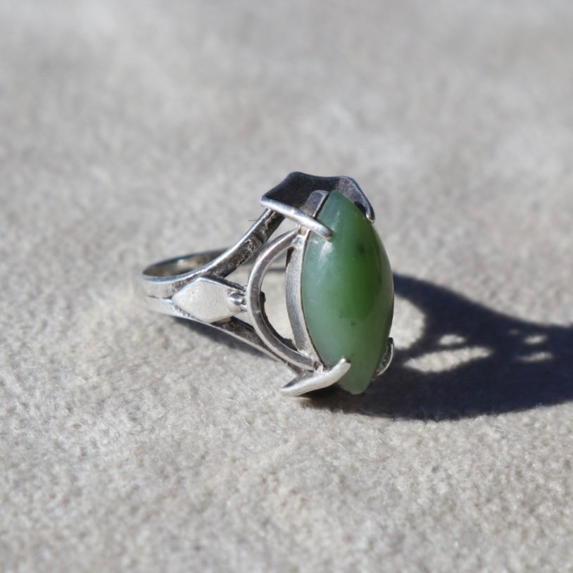 Art Deco Style Nephrite Ring