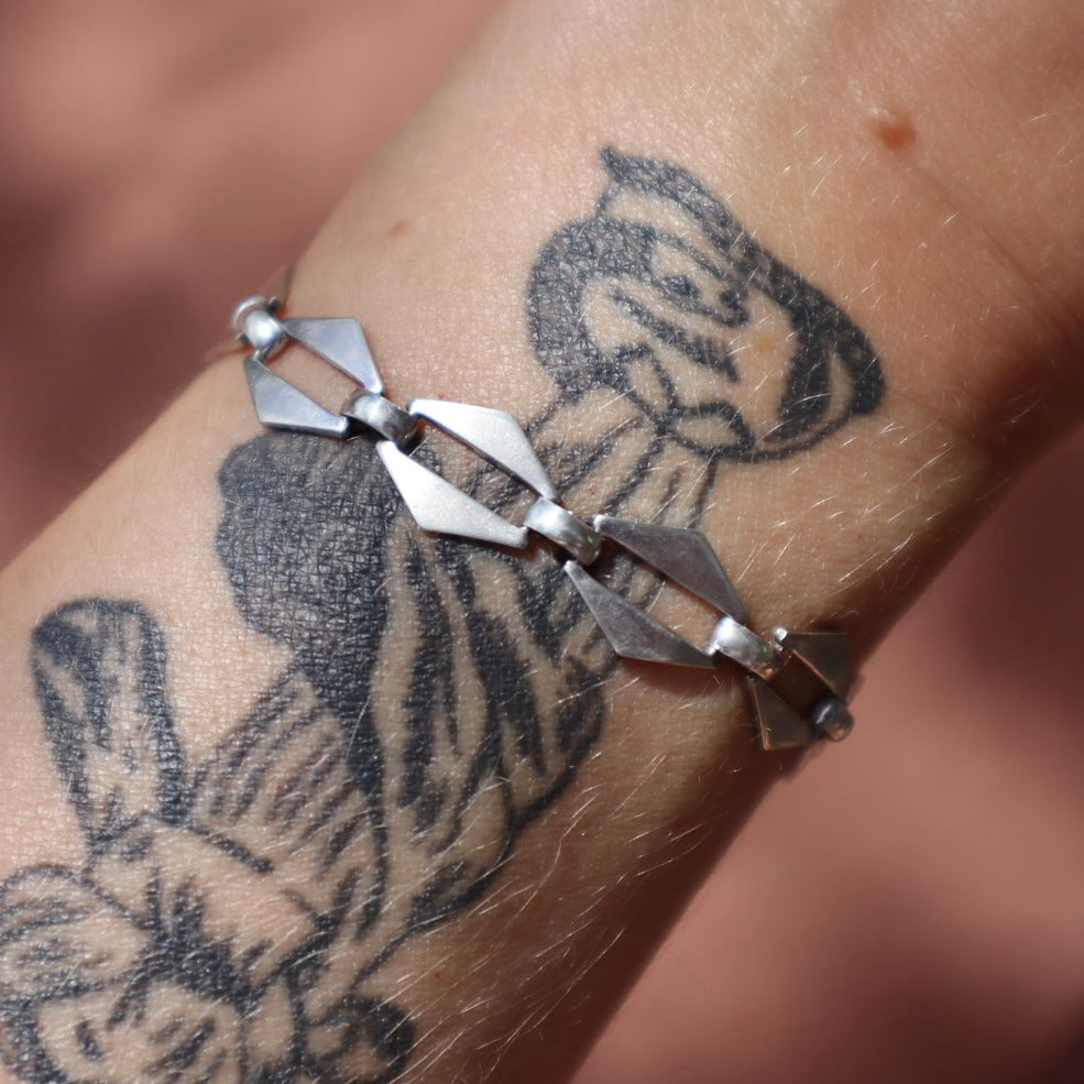 Modern Diamond Link Bracelet