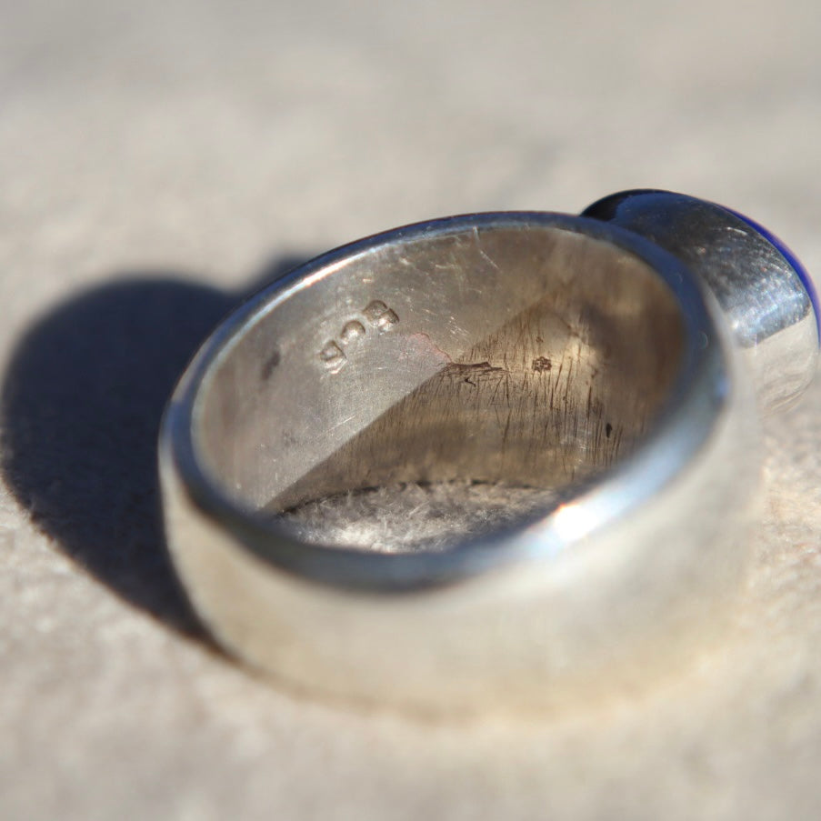 Chunky Sterling + Lapis Lazuli Ring
