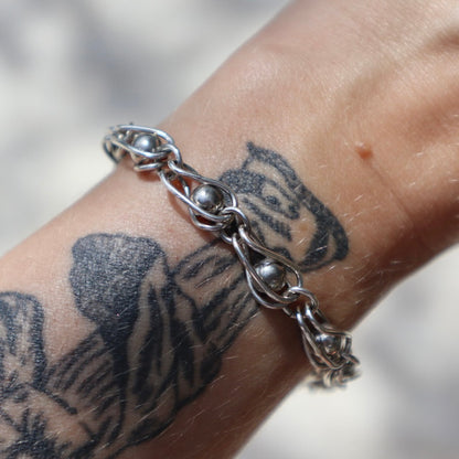 Modern Caged Ball Toggle Bracelet