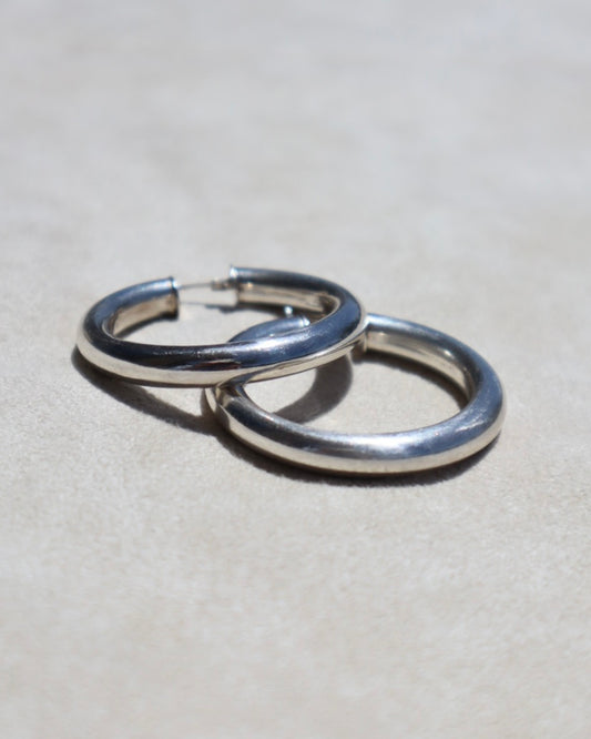 Classic Silver Hoops