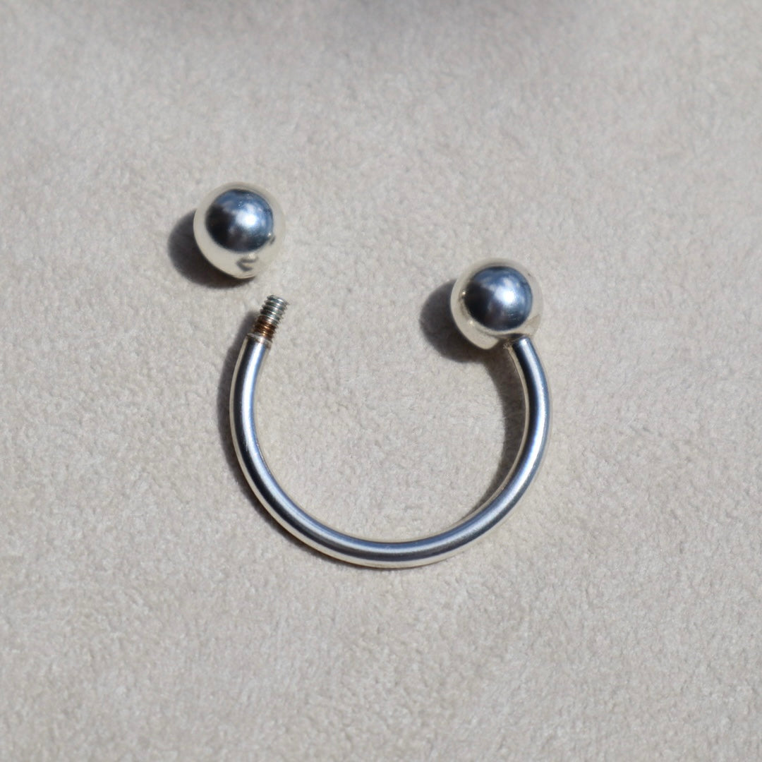 Sterling Horseshoe Keychain