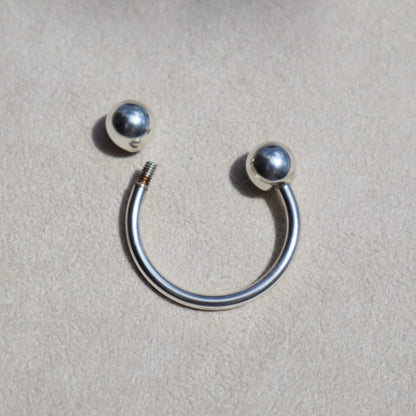 Sterling Horseshoe Keychain