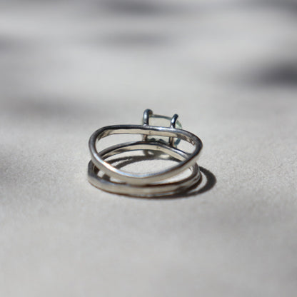 Modernist Prasiolite Ring
