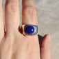 Chunky Sterling + Lapis Lazuli Ring