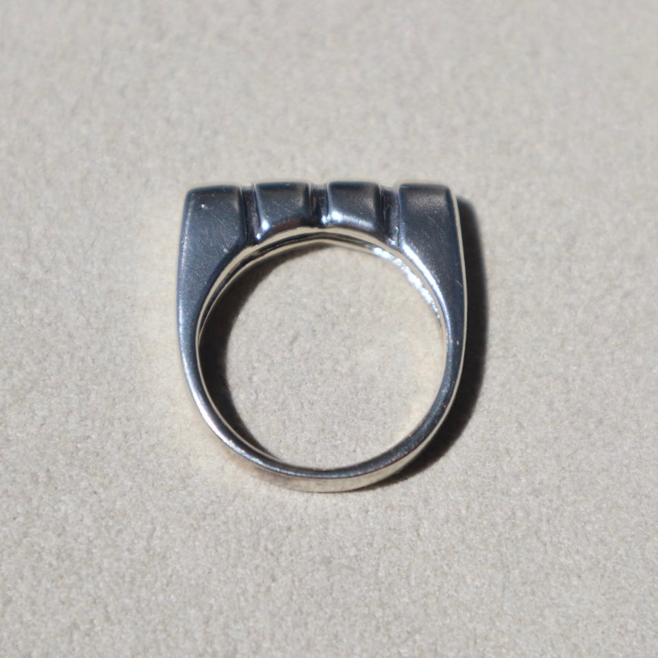 Modern Silver Stacker Ring