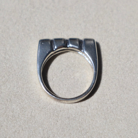 Modern Silver Stacker Ring