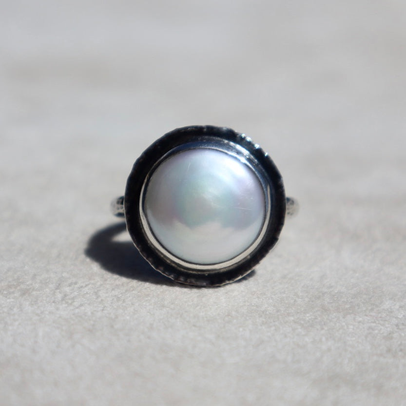Large Mabe Pearl Ring