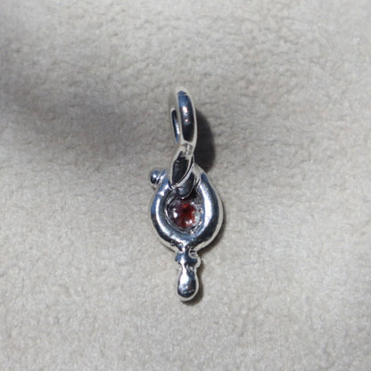 Freeform Garnet Teardrop Pendant