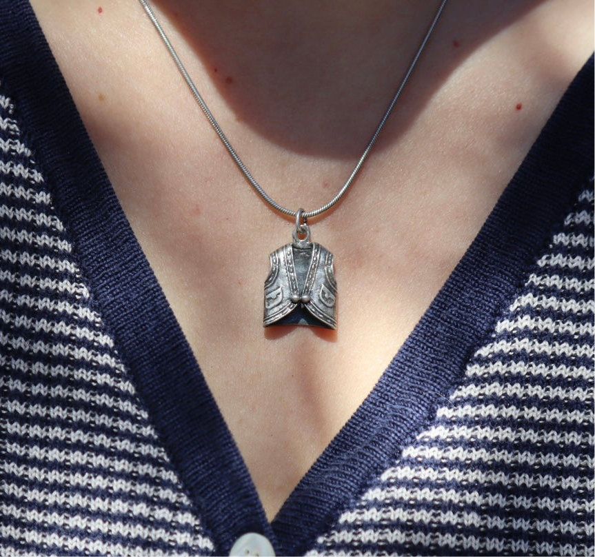 Sterling Silver Bolero Vest Pendant