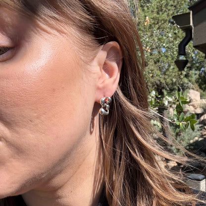 Modern Abstract Heart Earrings