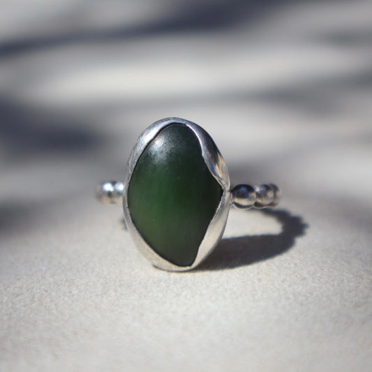 Handmade Green Jasper Ring