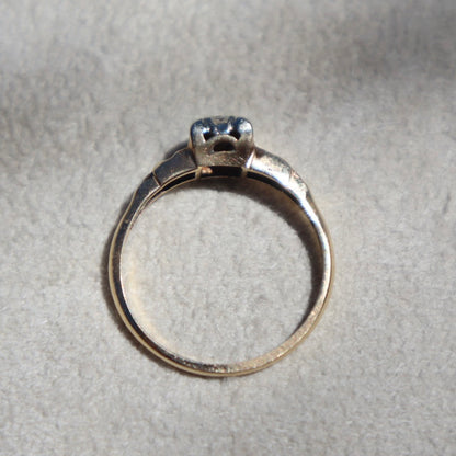 14k Gold Art Deco Diamond Ring