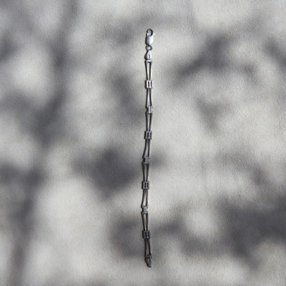 Minimalist Sterling Silver Hinged Bar Bracelet