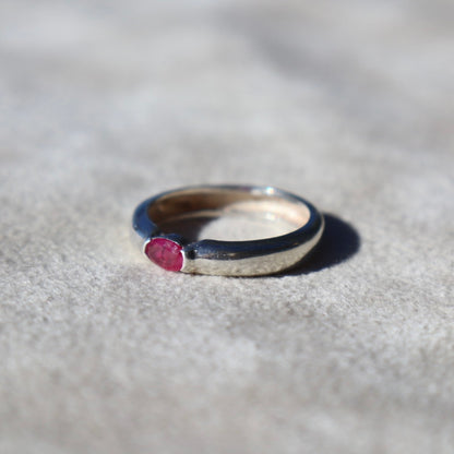 Minimalist Sterling Ruby Band